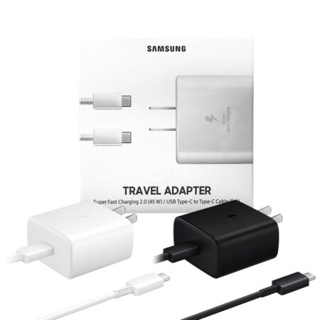 Travel smarter and faster with the Samsung 45W 2 Pin Travel Adapter. ⚡️ Stay charged on the go! Rs. 1799/ ONLY Delivery Charges :Rs. 250(Free shipping over 2000PKR) Delivery in 5-7 days GENERAL FEATURES MODEL Travel Adapter (45W) DIMENSIONS 53.1 x 30.1 x 89.3 mm CHARGING TYPE Fast Charger POWER INPUT 100-240 V OUTPUT 3A